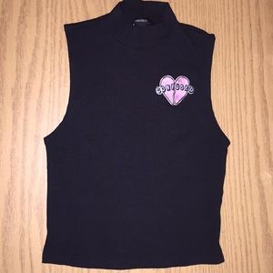 Cute Forever 21 Black Crop Top